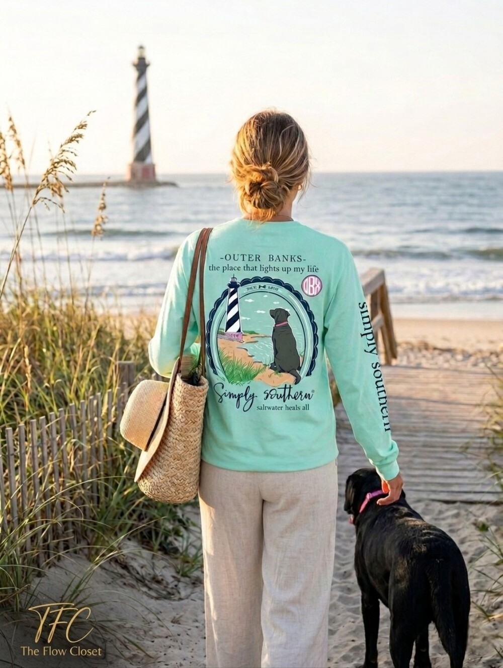 Simply Southern OBX Outer Banks Lighthouse Long Sleeve Tee Small